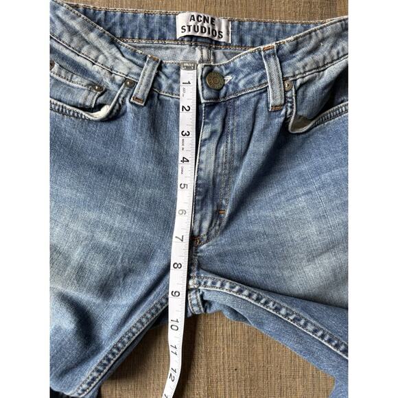 ACNE STUDIOS‎ Jeans Size 26x32 Flex S Montana Women's Starch Denim Med Wash - Picture 6 of 7